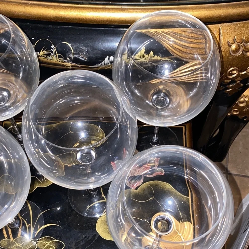 Elegant Crystal D’Arques Clear Wine Glass Set of 5